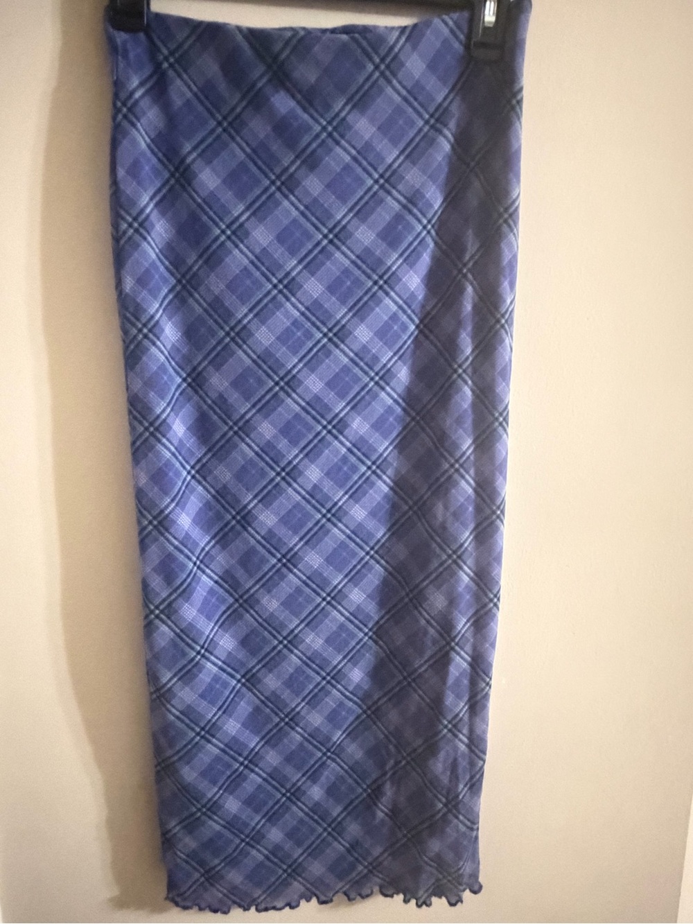 Forever 21 Blue Plaid Maxi Skirt